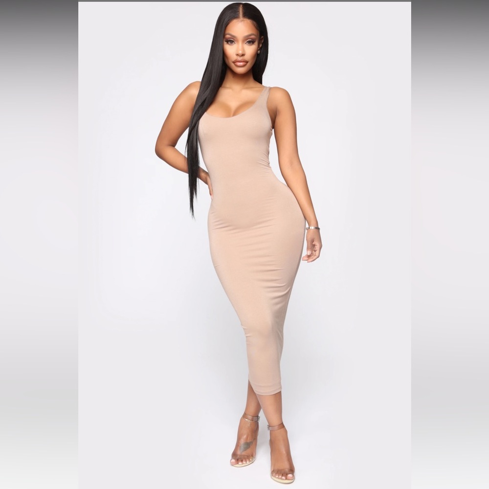 Double lined midi dress